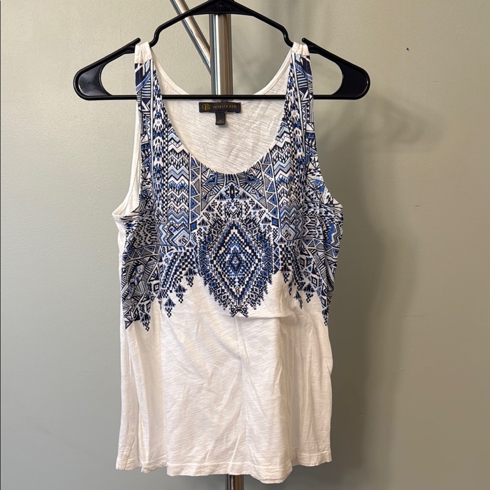 Outback Red Patterned Tank Top